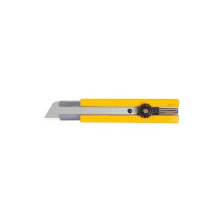 OLFA® H-1 Rubber Inset Grip Ratchet-Lock Utility Knife - Yellow